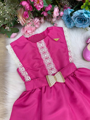 Vestido Blogueirinha Valeria Pink - Leveza e Elegância para Meninas | Bebeloo Kids