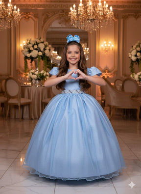 Vestido Marie Longo Heloisa Azul Bebe - Leveza e Elegância para Meninas | Bebeloo Kids