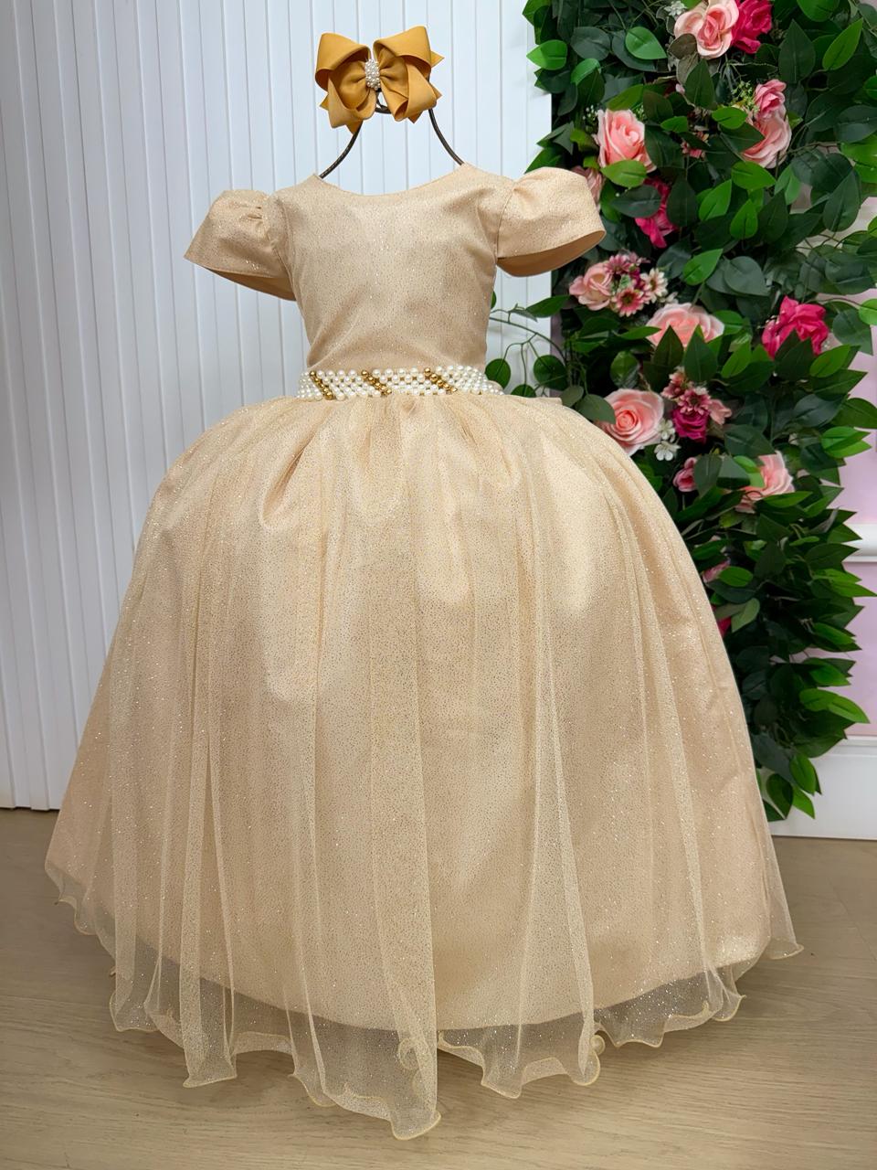Vestido Marie Longo Heloisa Dourado - Leveza e Elegância para Meninas | Bebeloo Kids