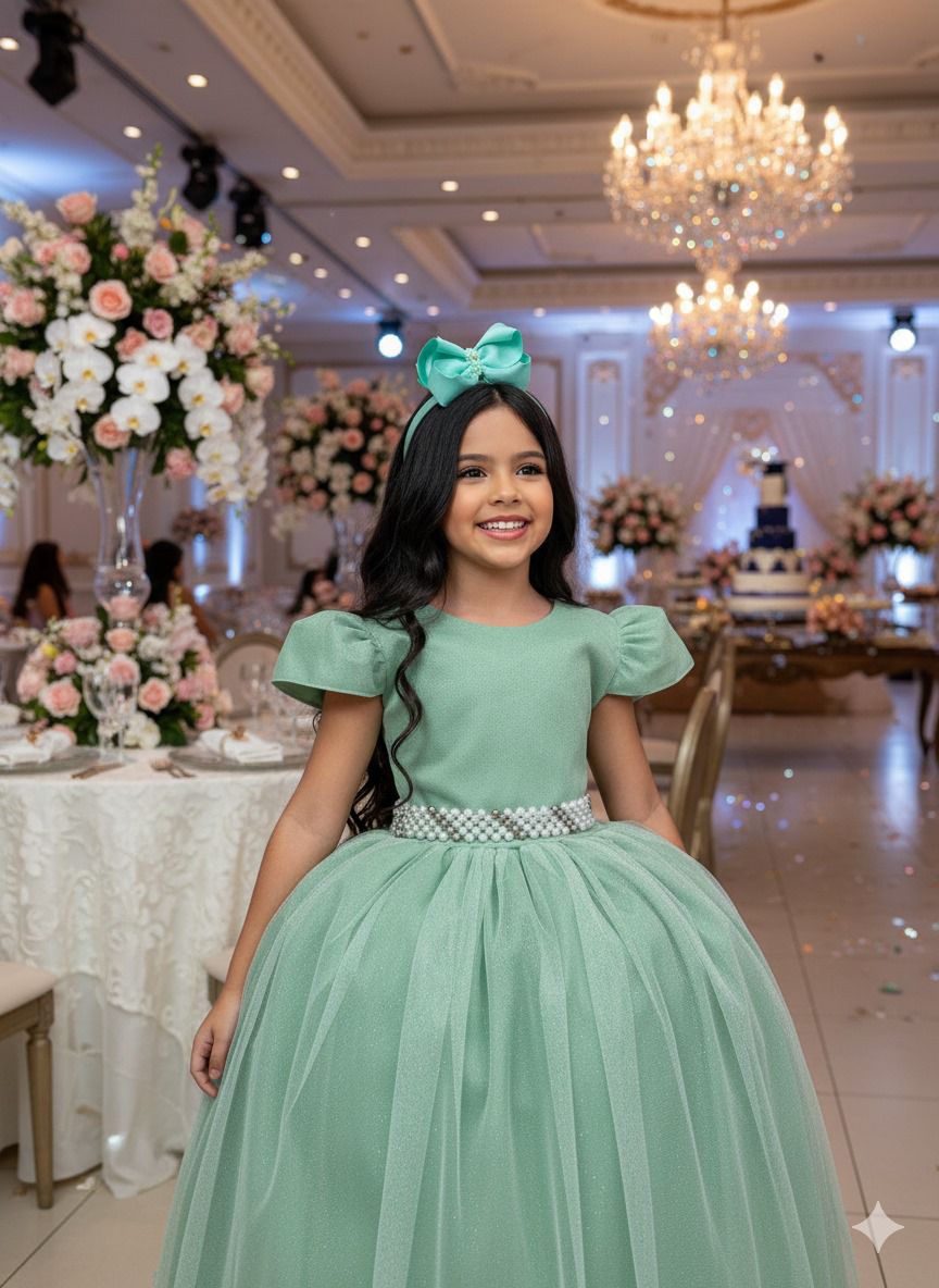 Vestido Marie Longo Heloisa Verde Oliva - Leveza e Elegância para Meninas | Bebeloo Kids