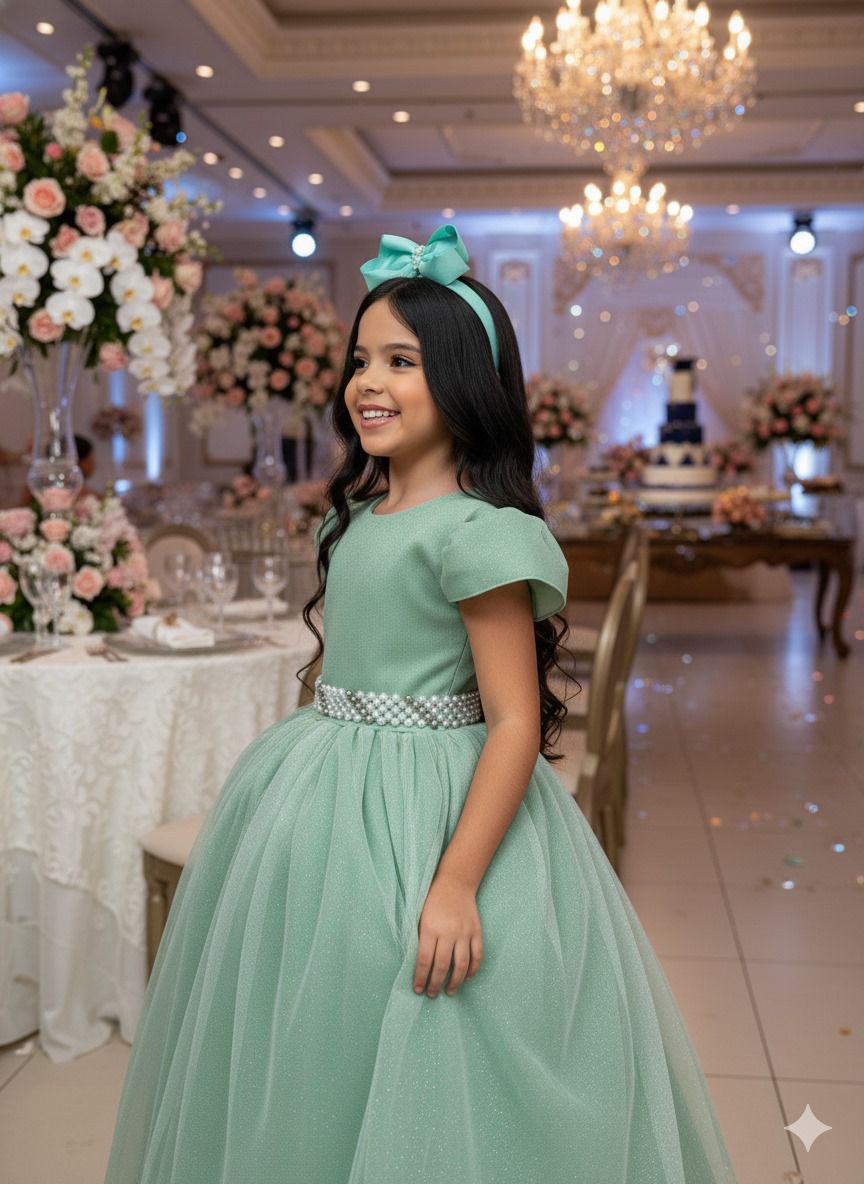 Vestido Marie Longo Heloisa Verde Oliva - Leveza e Elegância para Meninas | Bebeloo Kids