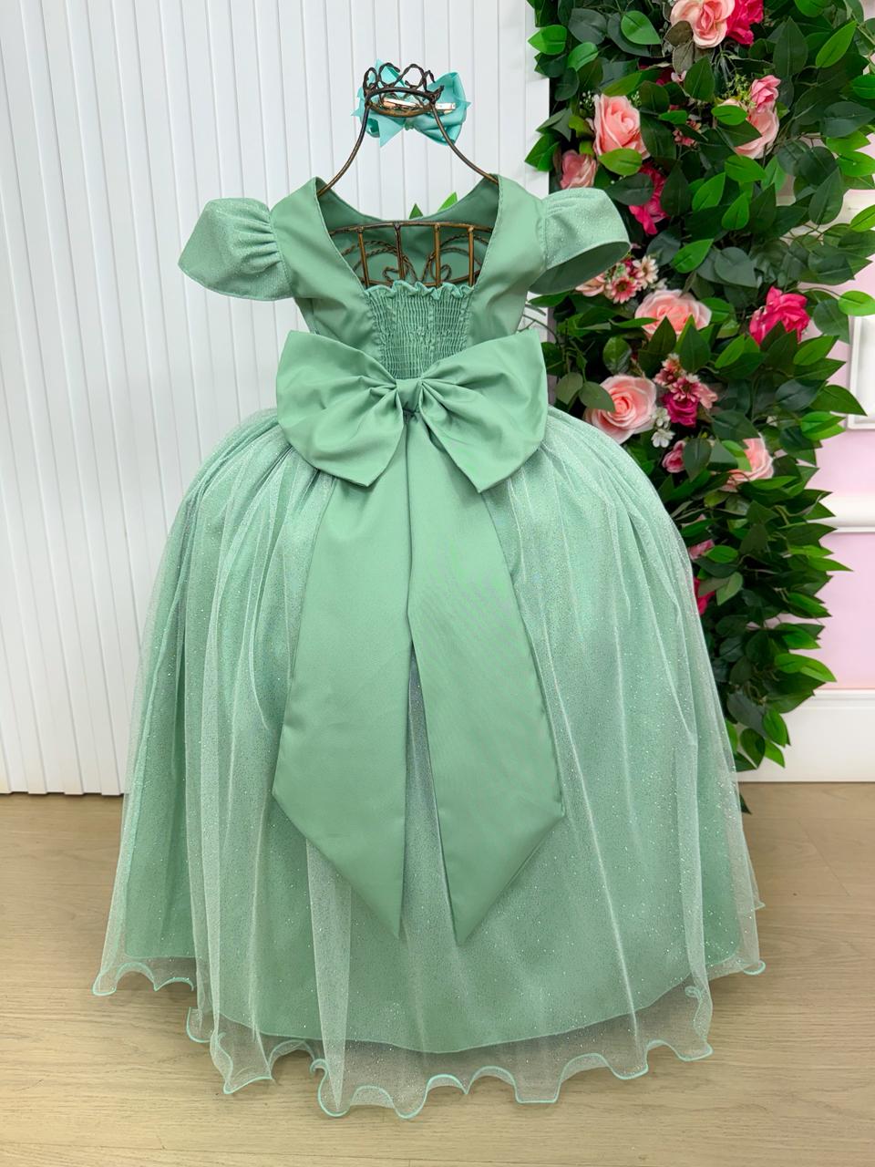 Vestido Marie Longo Heloisa Verde Oliva - Leveza e Elegância para Meninas | Bebeloo Kids