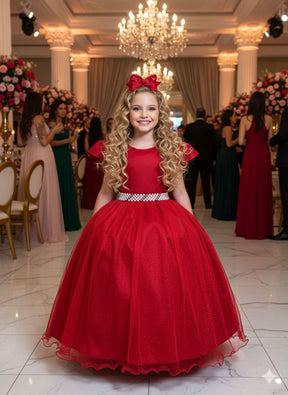 Vestido Marie Longo Heloisa Vermelho - Leveza e Elegância para Meninas | Bebeloo Kids