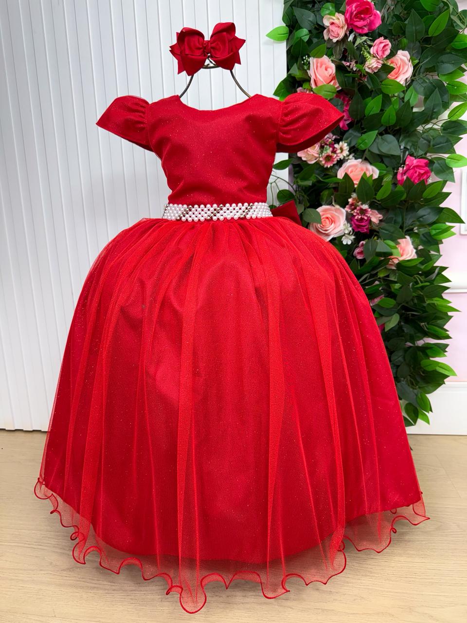 Vestido Marie Longo Heloisa Vermelho - Leveza e Elegância para Meninas | Bebeloo Kids