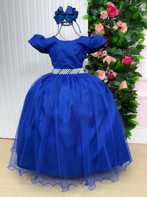 Vestido Marie Longo Heloisa Azul Royal - Leveza e Elegância para Meninas | Bebeloo Kids