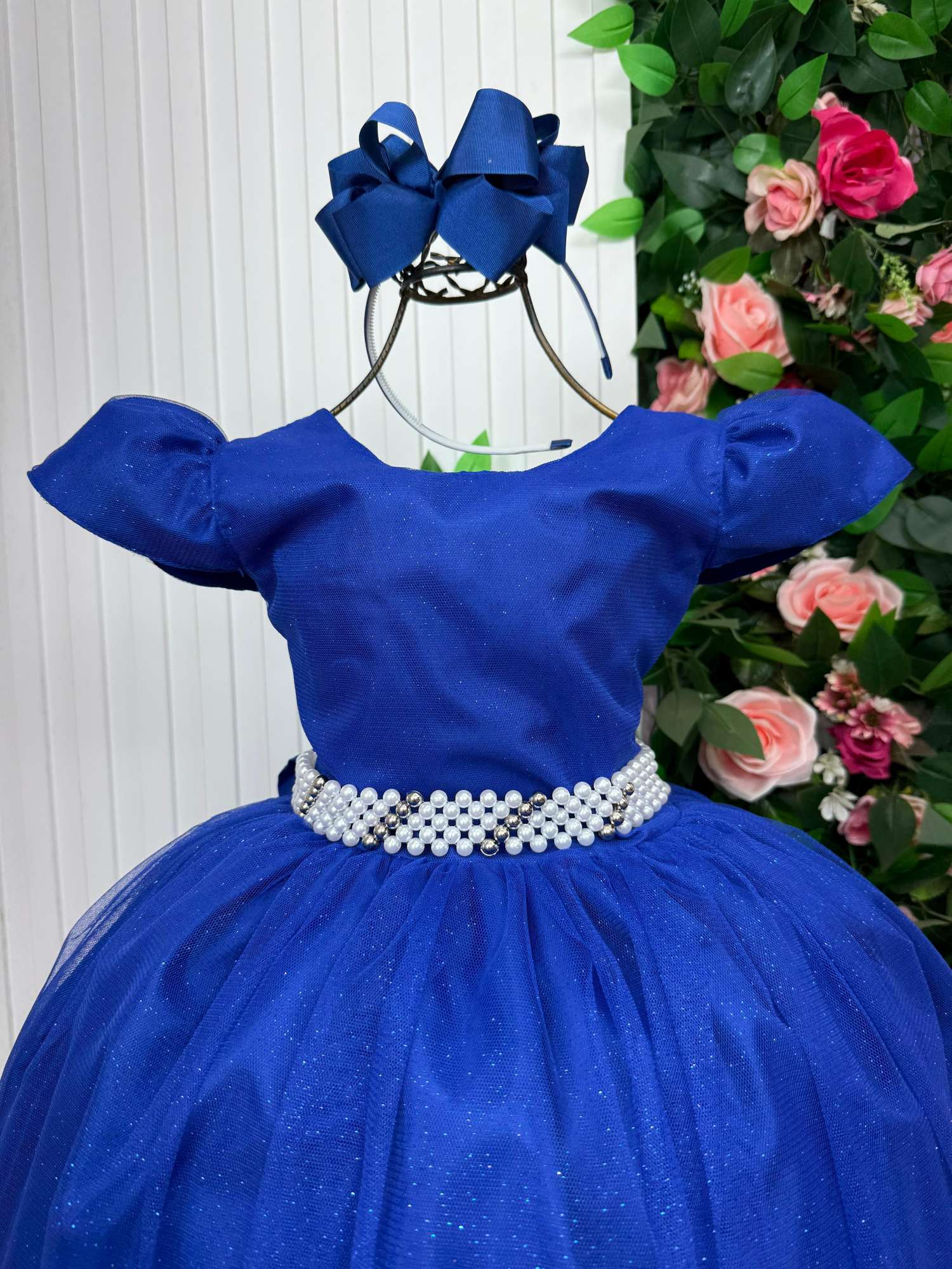 Vestido Marie Longo Heloisa Azul Royal - Leveza e Elegância para Meninas | Bebeloo Kids