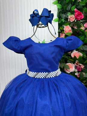 Vestido Marie Longo Heloisa Azul Royal - Leveza e Elegância para Meninas | Bebeloo Kids