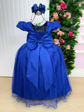 Vestido Marie Longo Heloisa Azul Royal - Leveza e Elegância para Meninas | Bebeloo Kids