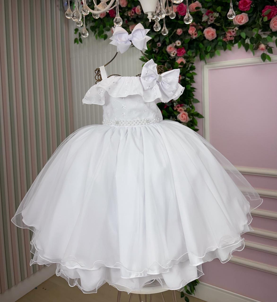 Vestido Bella Child Martina Branco - Leveza e Elegância para Meninas | Bebeloo Kids