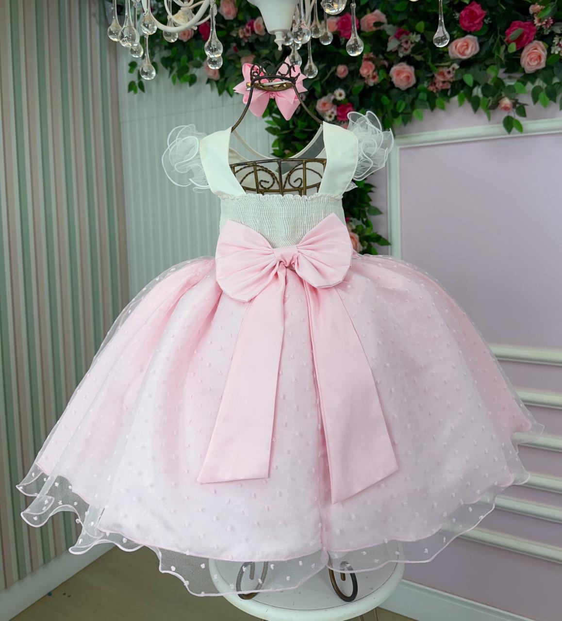 Vestido Mini Miss Betani Rosa Bebe - Leveza e Elegância para Meninas | Bebeloo Kids