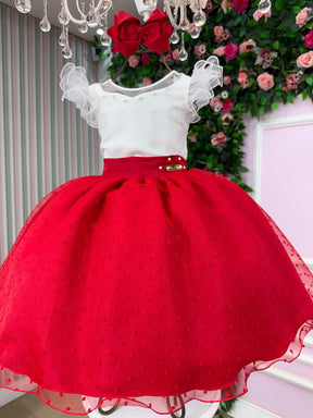 Vestido Mini Miss Betani Vermelho - Leveza e Elegância para Meninas | Bebeloo Kids
