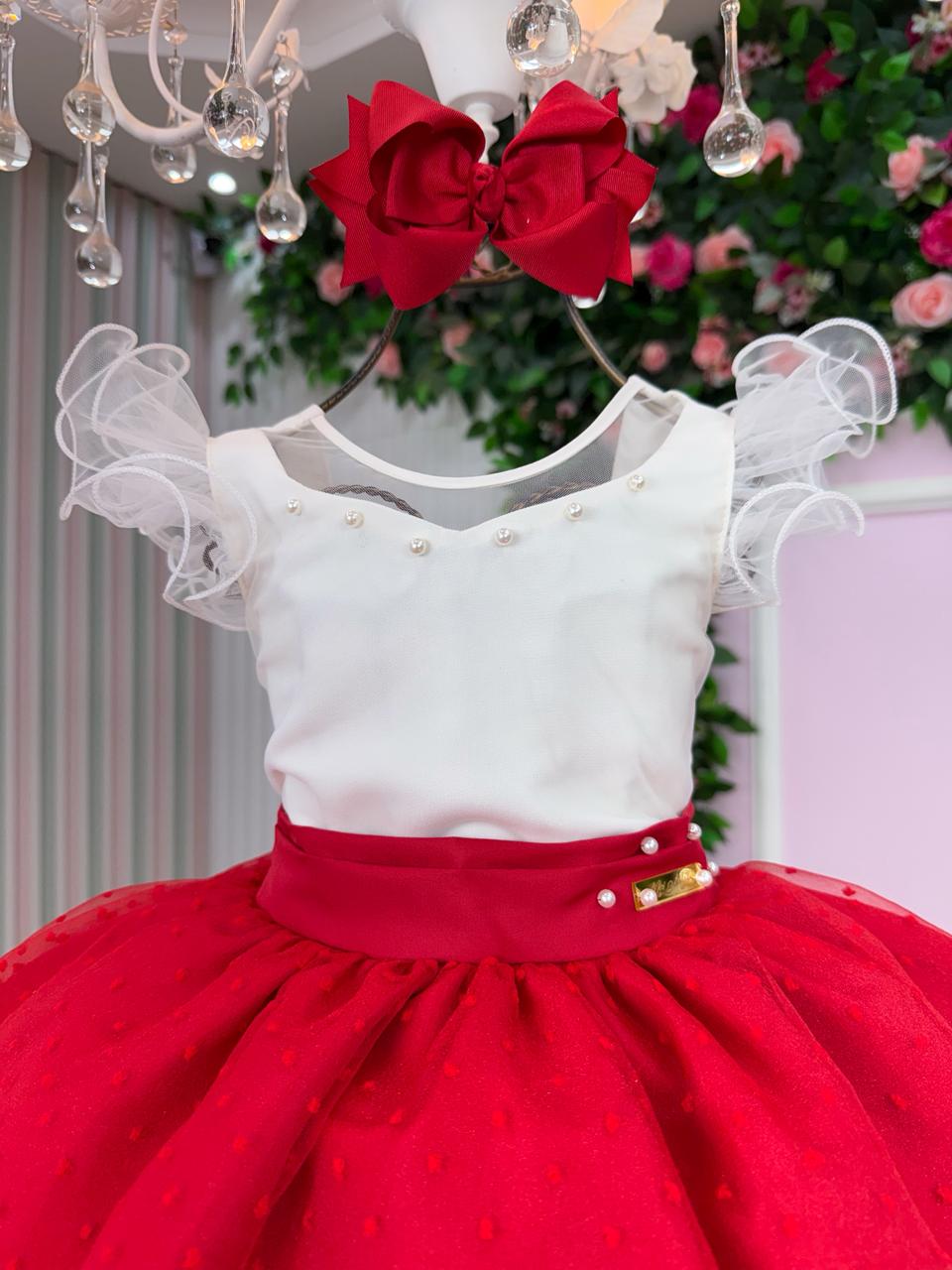 Vestido Mini Miss Betani Vermelho - Leveza e Elegância para Meninas | Bebeloo Kids