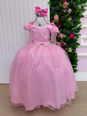 Vestido Banana Club Longo Diamante Rosa - Leveza e Elegância para Meninas | Bebeloo Kids