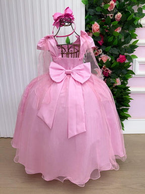 Vestido Banana Club Longo Diamante Rosa - Leveza e Elegância para Meninas | Bebeloo Kids