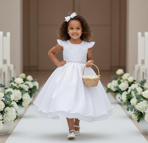 Vestido Ysa Kids Francine Branco - Leveza e Elegância para Meninas | Bebeloo Kids