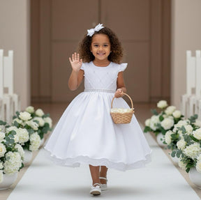 Vestido Ysa Kids Francine Branco - Leveza e Elegância para Meninas | Bebeloo Kids