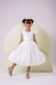Vestido Infantil Menina Bonita Zoe Off - Leveza e Elegância para Meninas | Bebeloo Kids
