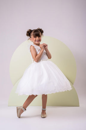 Vestido Infantil Menina Bonita Zoe Off - Leveza e Elegância para Meninas | Bebeloo Kids