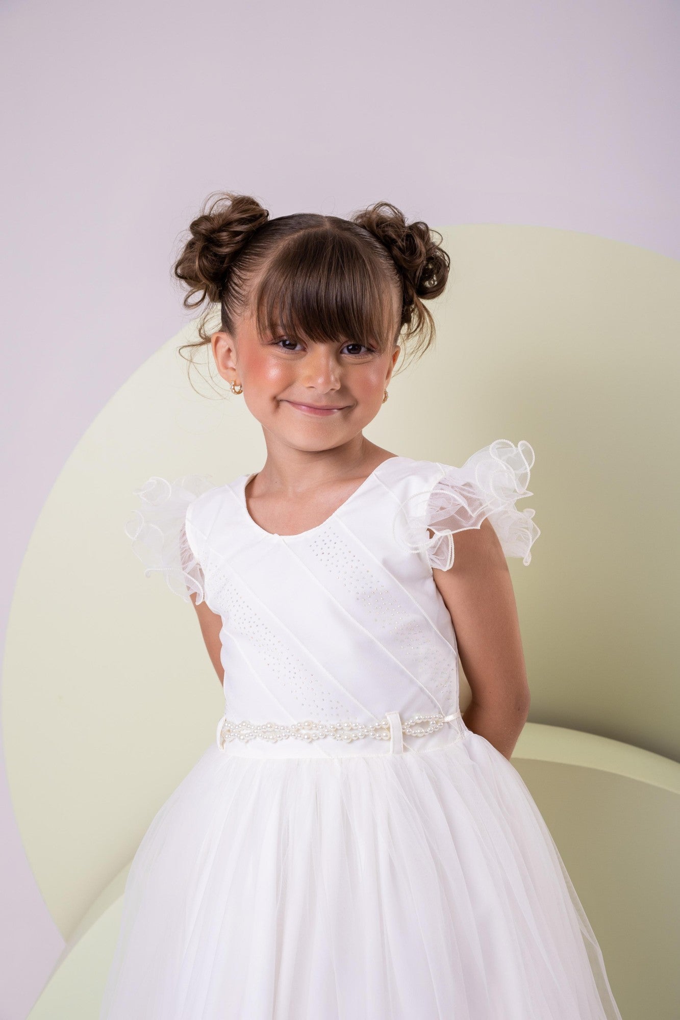 Vestido Infantil Menina Bonita Zoe Off - Leveza e Elegância para Meninas | Bebeloo Kids