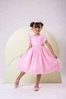 Vestido Menina Bonita Angelie Rosa Bebe - Leveza e Elegância para Meninas | Bebeloo Kids