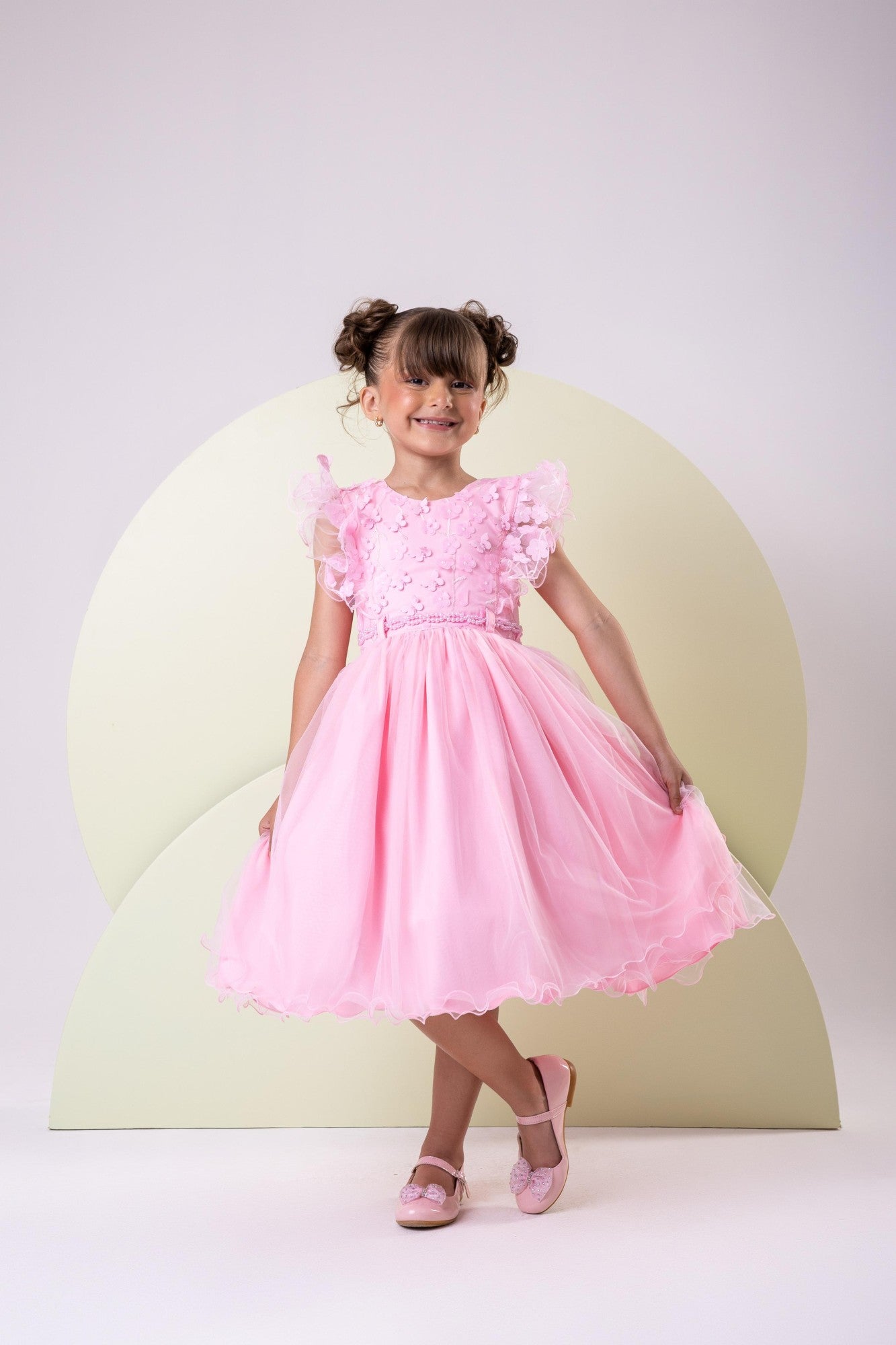 Vestido Menina Bonita Angelie Rosa Bebe - Leveza e Elegância para Meninas | Bebeloo Kids