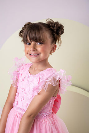 Vestido Menina Bonita Angelie Rosa Bebe - Leveza e Elegância para Meninas | Bebeloo Kids