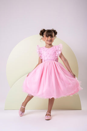 Vestido Menina Bonita Angelie Rosa Bebe - Leveza e Elegância para Meninas | Bebeloo Kids