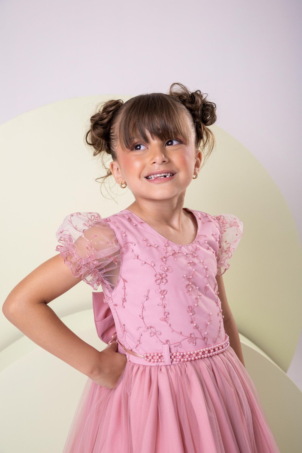 Vestido Infantil Menina Bonita Milene Rose - Leveza e Elegância para Meninas | Bebeloo Kids