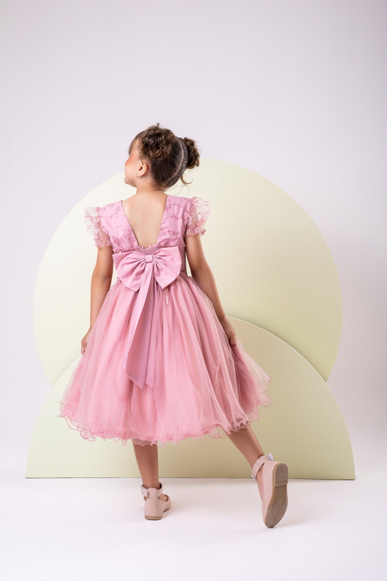 Vestido Infantil Menina Bonita Milene Rose - Leveza e Elegância para Meninas | Bebeloo Kids
