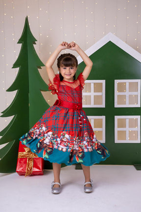 Vestido Marie Alegria do Noel Vermelho - Natal - Leveza e Elegância para Meninas | Bebeloo Kids