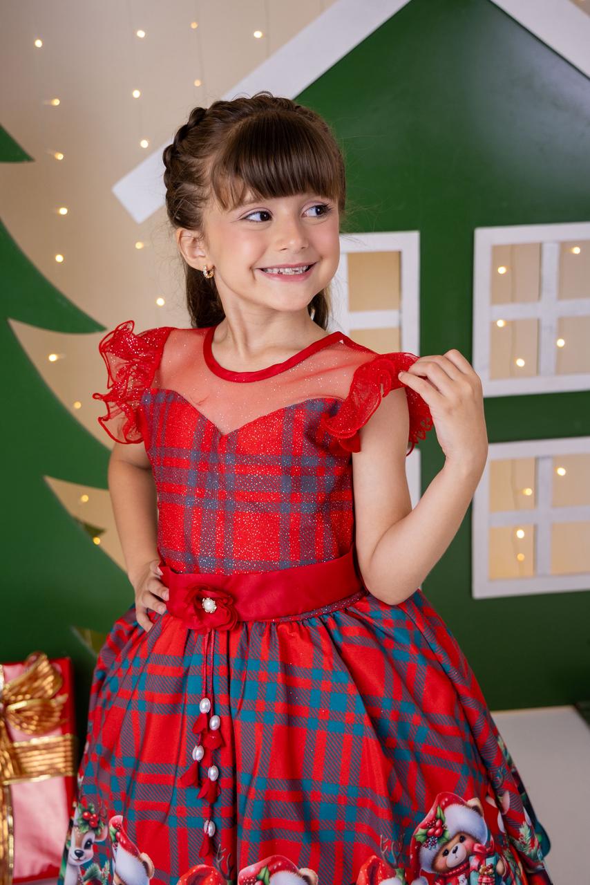 Vestido Marie Alegria do Noel Vermelho - Natal - Leveza e Elegância para Meninas | Bebeloo Kids