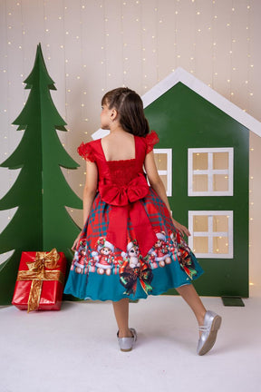 Vestido Marie Alegria do Noel Vermelho - Natal - Leveza e Elegância para Meninas | Bebeloo Kids