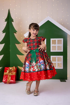 Vestido Marie Magia De Natal Vermelho - Leveza e Elegância para Meninas | Bebeloo Kids