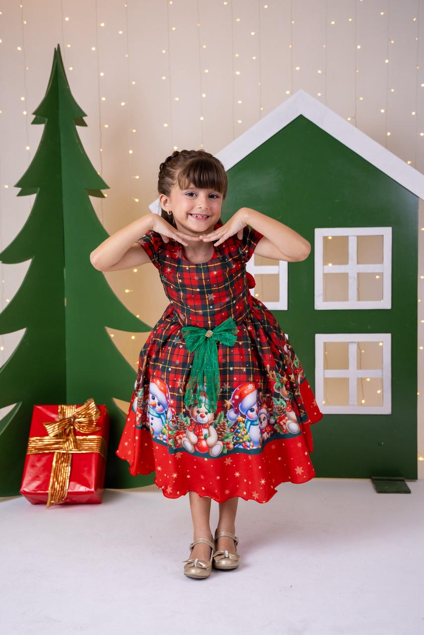 Vestido Marie Magia De Natal Vermelho - Leveza e Elegância para Meninas | Bebeloo Kids