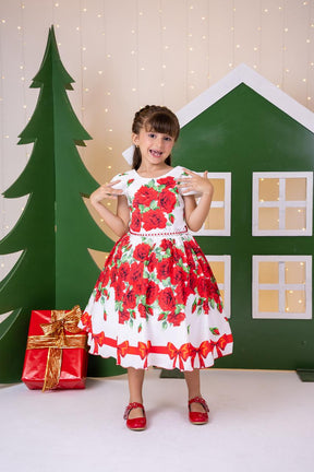 Vestido Marie Rubi Natalino - Natal - Leveza e Elegância para Meninas | Bebeloo Kids