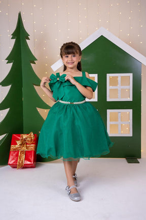 Vestido Banana Club Jessica Verde - Natal - Leveza e Elegância para Meninas | Bebeloo Kids