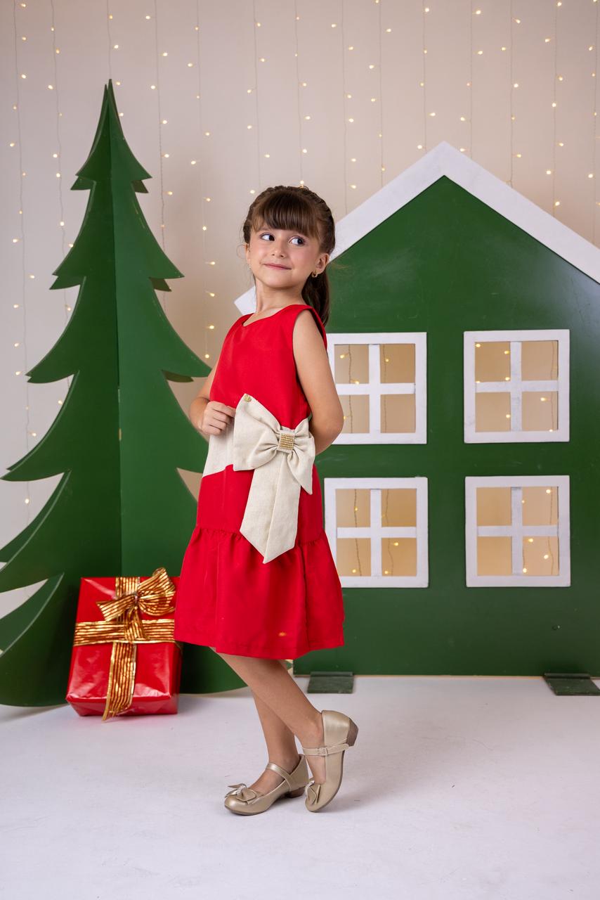 Vestido Blogueirinha Rafa Vermelho - Natal - Leveza e Elegância para Meninas | Bebeloo Kids