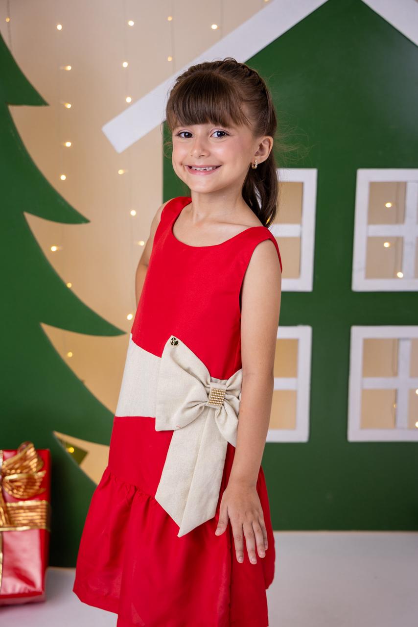 Vestido Blogueirinha Rafa Vermelho - Natal - Leveza e Elegância para Meninas | Bebeloo Kids