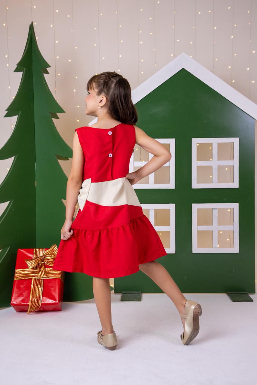 Vestido Blogueirinha Rafa Vermelho - Natal - Leveza e Elegância para Meninas | Bebeloo Kids