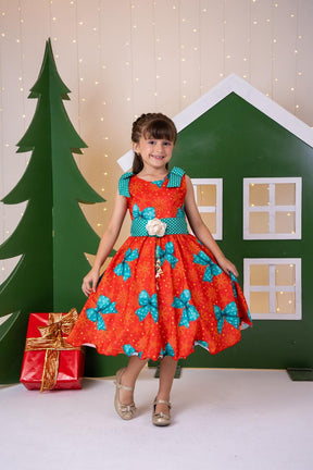 Vestido Marie Alegria de Natal Vermelho - Leveza e Elegância para Meninas | Bebeloo Kids