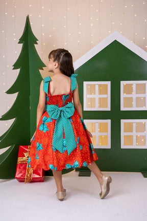 Vestido Marie Alegria de Natal Vermelho - Leveza e Elegância para Meninas | Bebeloo Kids