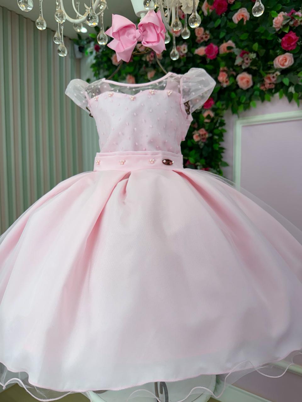 Vestido Mini Miss Isabela Rosa - Leveza e Elegância para Meninas | Bebeloo Kids