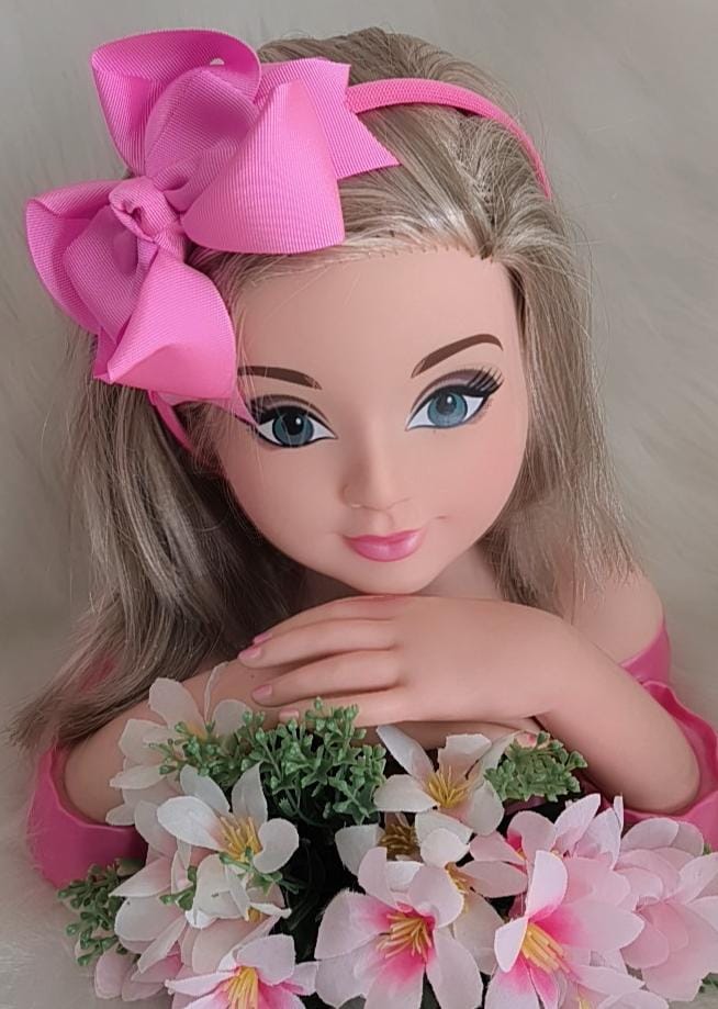 Tiara Laço Rosa Chiclete - Toque Delicado para Completar o Visual | Bebeloo Kids