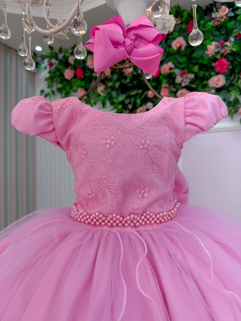 Vestido Bella Child Polly Rosa Chiclete - Leveza e Elegância para Meninas | Bebeloo Kids