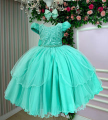 Vestido Bella Child Polly Verde Menta - Leveza e Elegância para Meninas | Bebeloo Kids