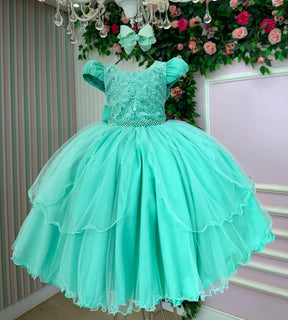 Vestido Bella Child Polly Verde Menta - Leveza e Elegância para Meninas | Bebeloo Kids