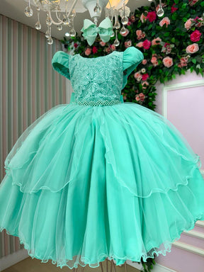 Vestido Bella Child Polly Verde Menta - Leveza e Elegância para Meninas | Bebeloo Kids