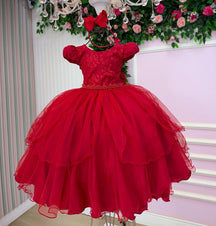 Vestido Bella Child Polly Vermelho - Leveza e Elegância para Meninas | Bebeloo Kids