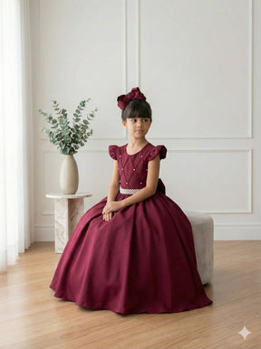 Vestido Ysa Kids Ariane Longo Marsala - Leveza e Elegância para Meninas | Bebeloo Kids