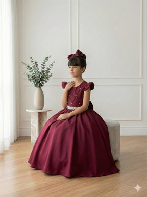 Vestido Ysa Kids Ariane Longo Marsala - Leveza e Elegância para Meninas | Bebeloo Kids